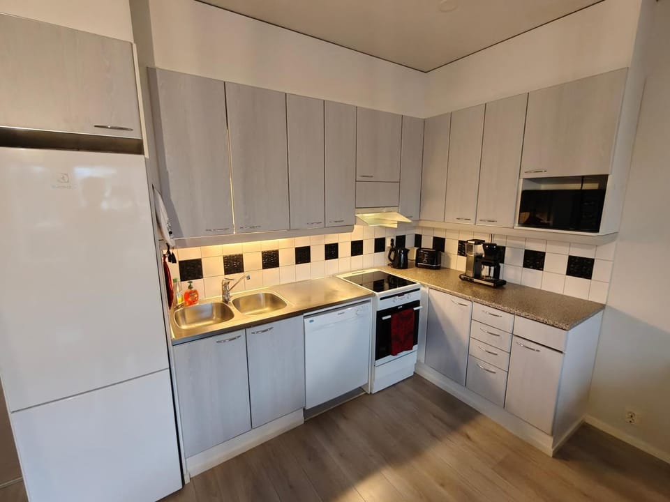 Coffee/tea facilities, Kitchen or kitchenette, dishwasher, oven, stove, toaster
