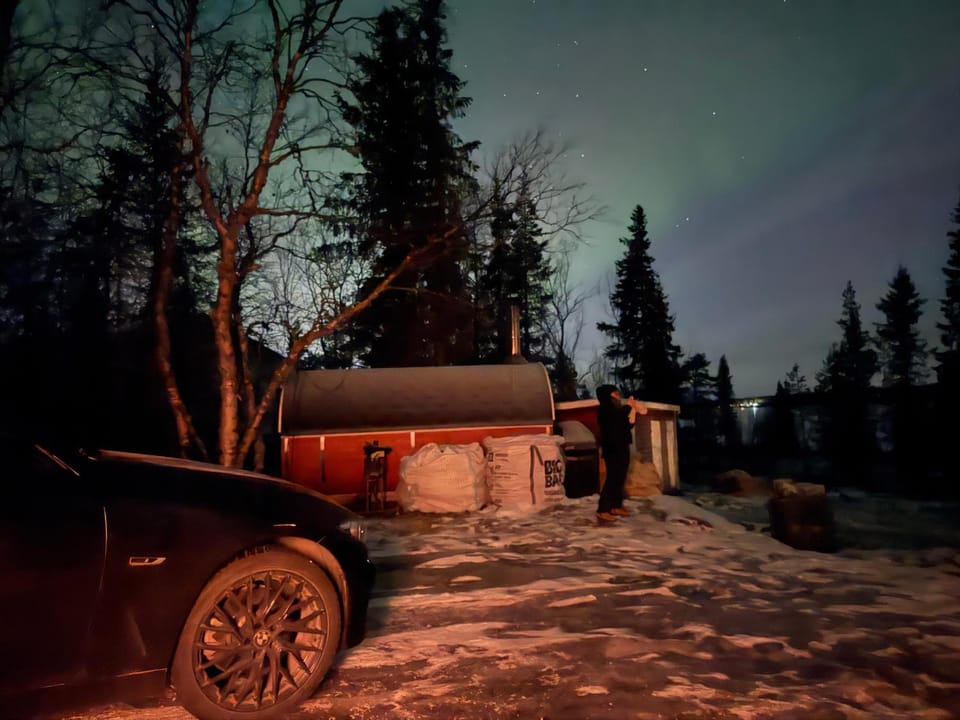 Night, Natural landscape, Winter