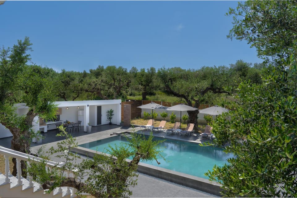 Spring, Day, Natural landscape, Garden, Garden view, Pool view, Swimming pool, sunbed