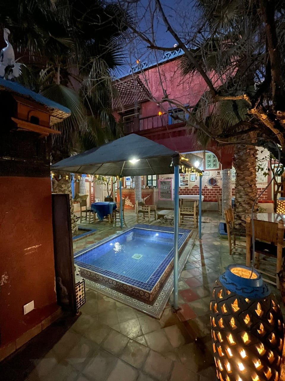 Patio, Night, Pool view, Swimming pool, Swimming pool