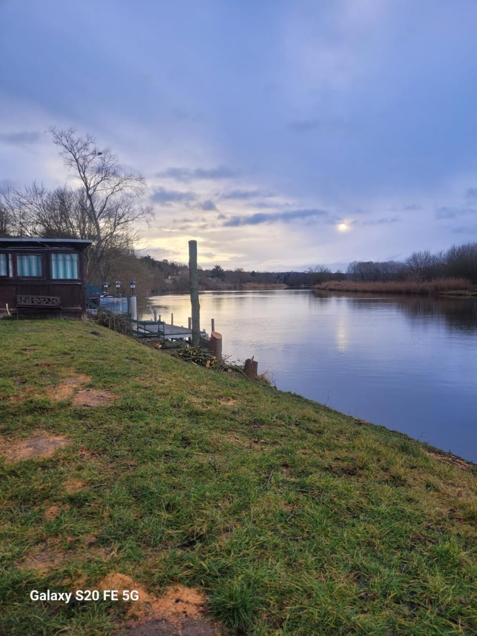 Silvanos biergarten Docked boat in Thuringia, Germany