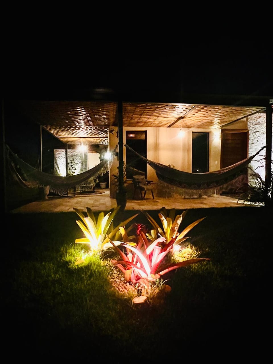 Facade/entrance, Night, Garden, Garden view