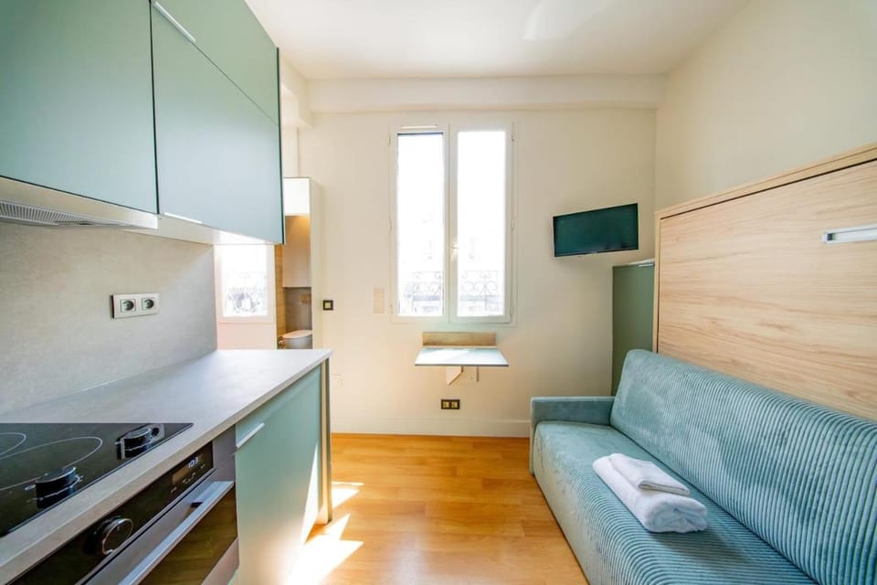 Cute Green Studio - Sebastopol Apartment in Paris
