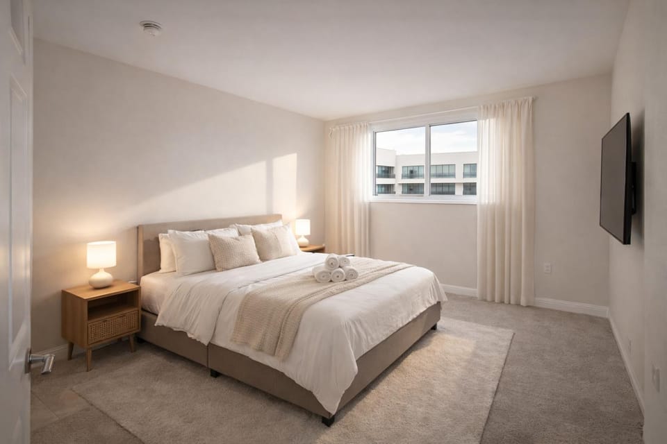 Bed, TV and multimedia, Photo of the whole room, Bedroom