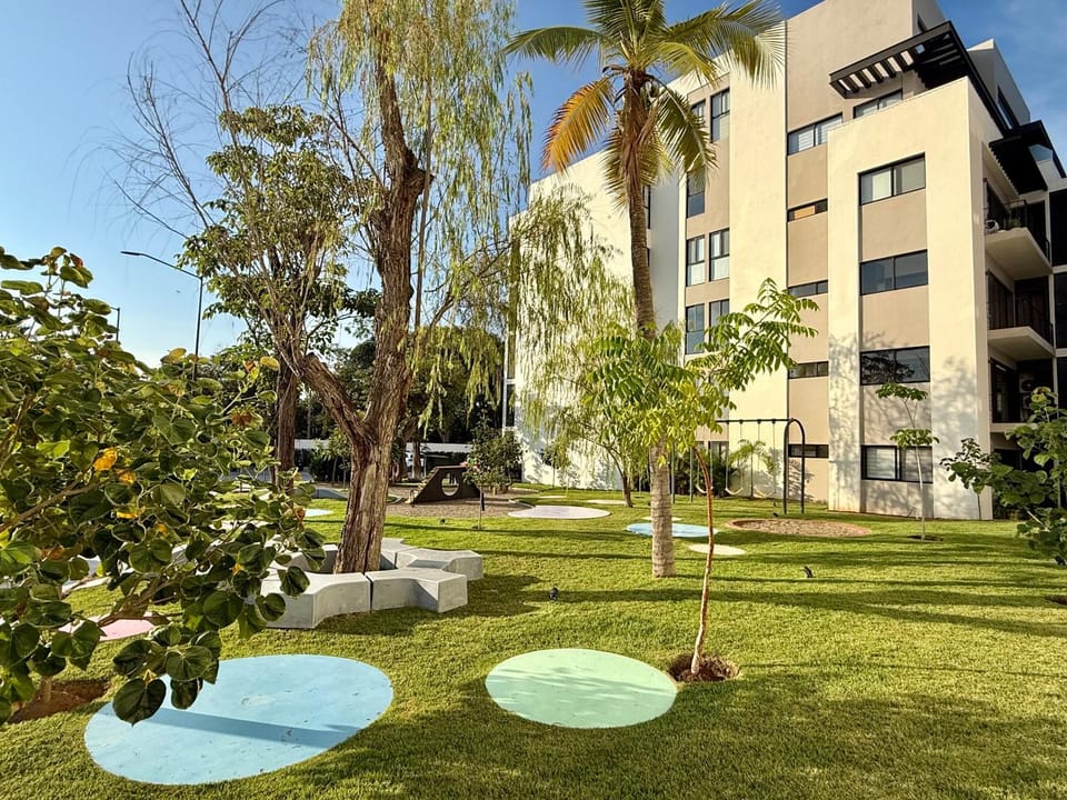Property building, Natural landscape, Children play ground, Garden