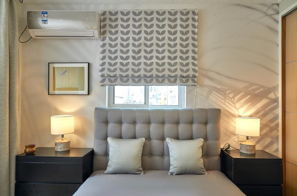 Bed, Bedroom, air conditioner