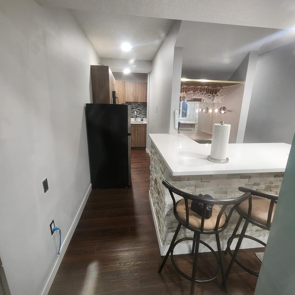 Kitchen or kitchenette, minibar