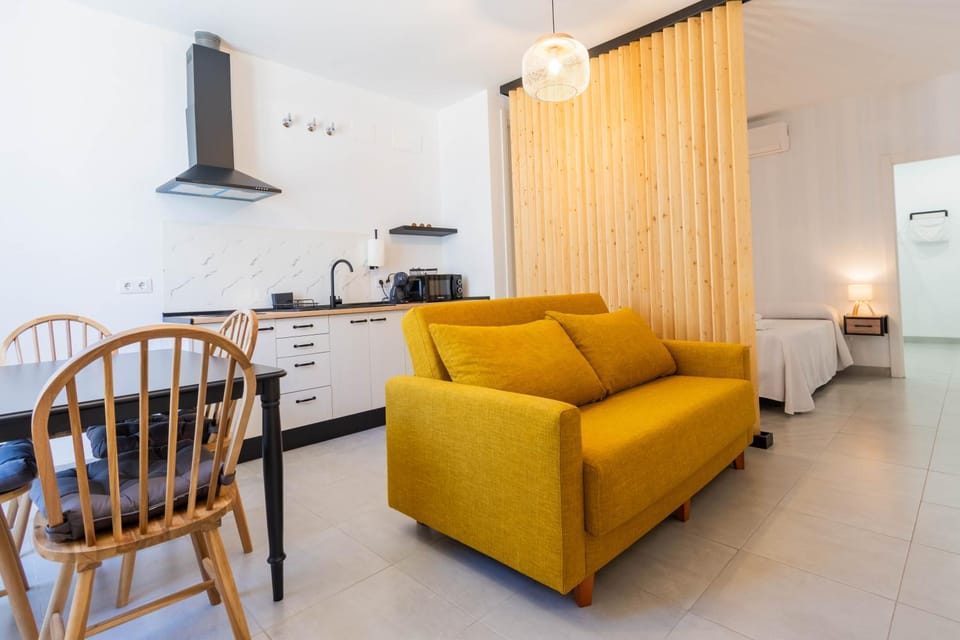 Kitchen or kitchenette, Living room, stove, air conditioner