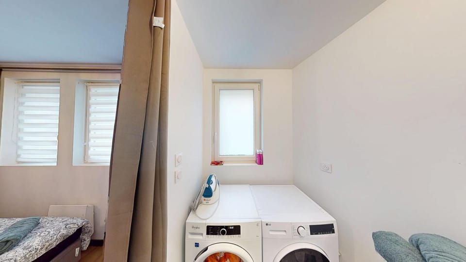 flat iron, washing machine, dryer