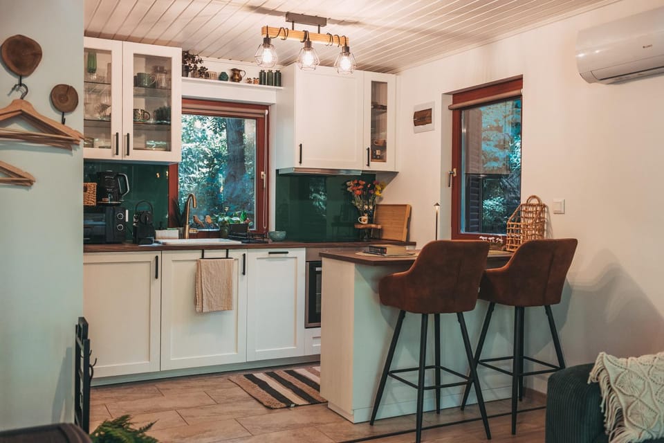 Kitchen or kitchenette, Dining area, dishwasher, oven, stove, air conditioner