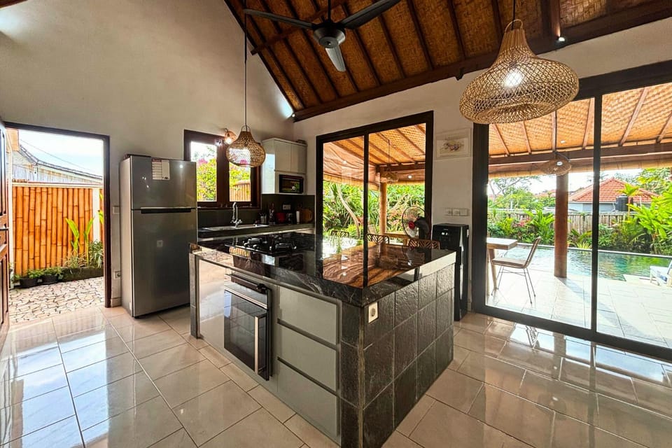 Kitchen or kitchenette, oven, stove