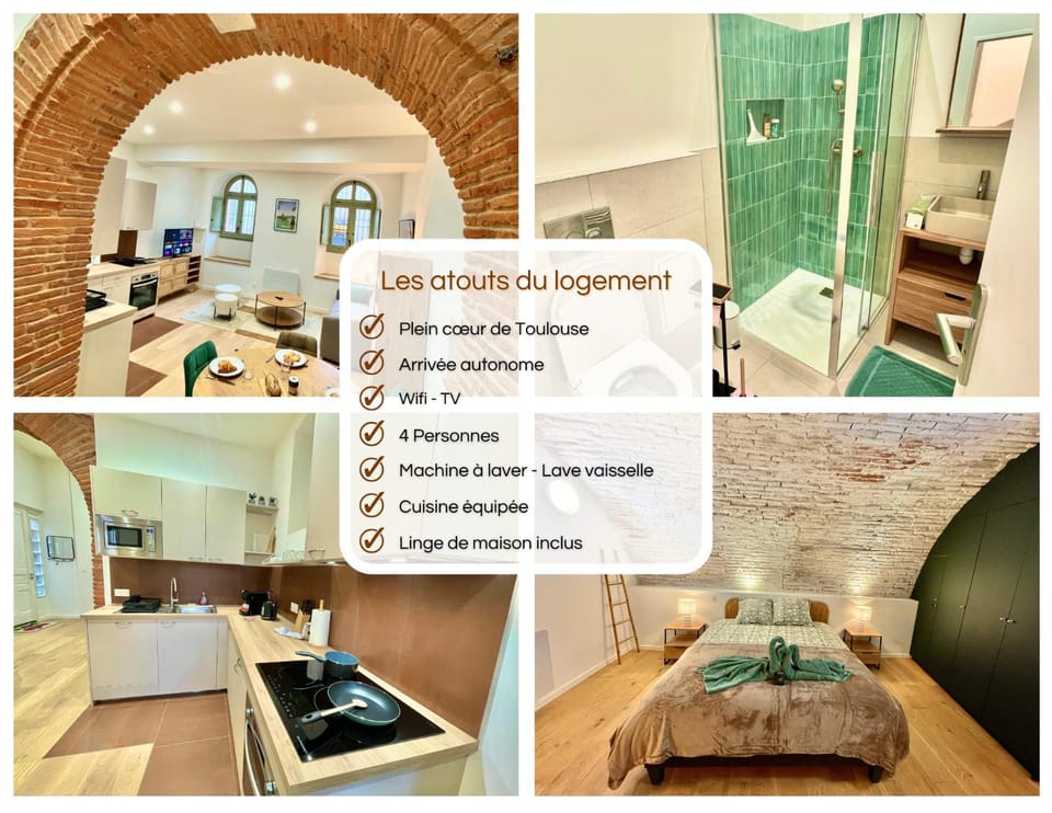 Bed, Bathroom, Kitchen or kitchenette, Photo of the whole room, Bedroom, towels
