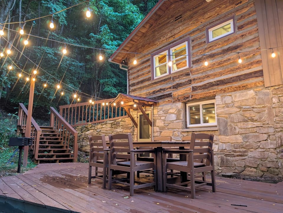 Night, BBQ facilities, Dining area