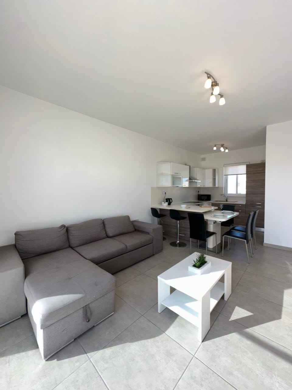 Kitchen or kitchenette, Living room, Dining area