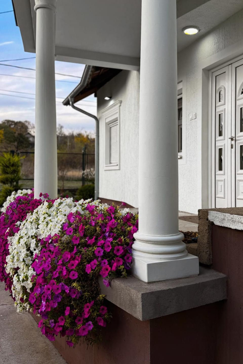Property building, Facade/entrance, Spring, Day, Garden, Garden, View (from property/room), Balcony/Terrace, Garden view