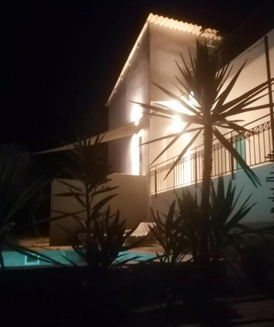 Property building, Night, Pool view
