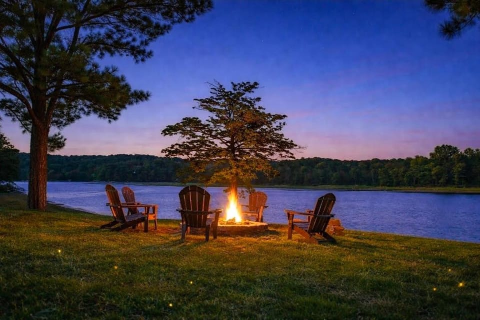 Natural landscape, Lake view, Sunset