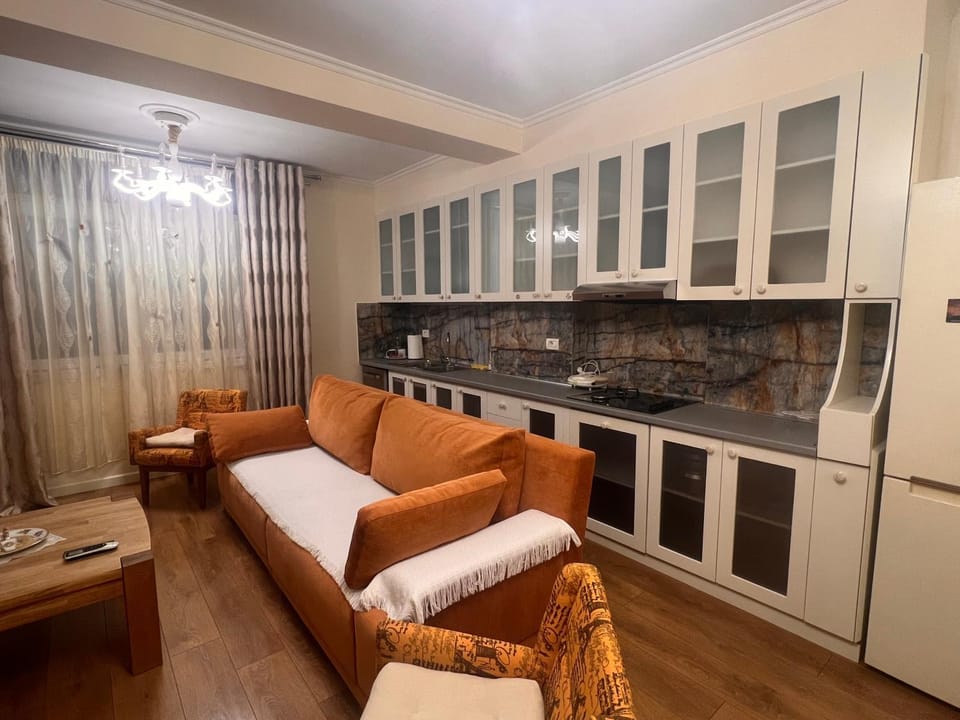 Living room, dishwasher, oven, stove