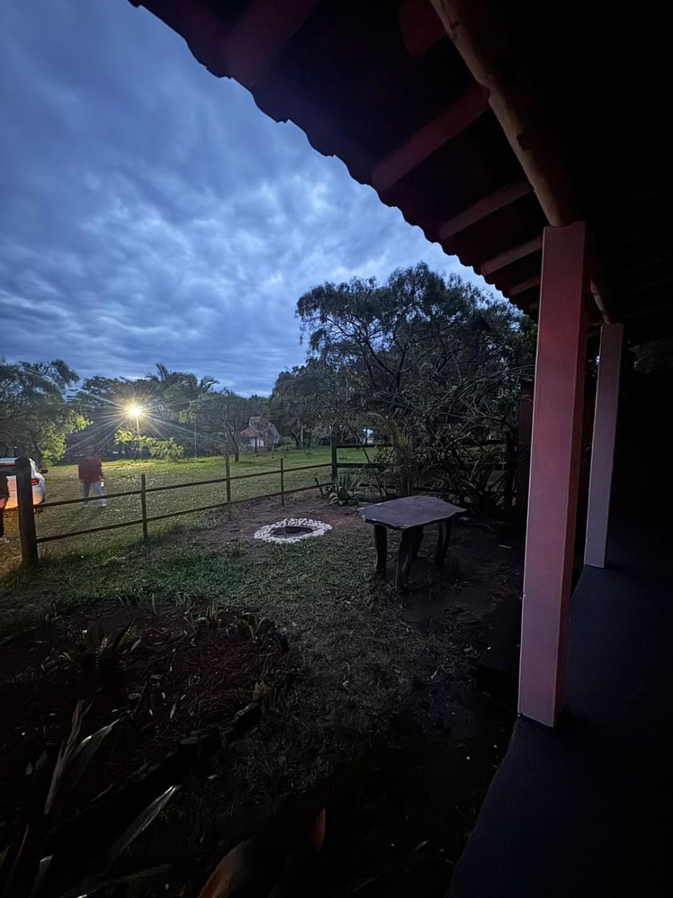 Patio, Night, Garden, Dining area, Garden view