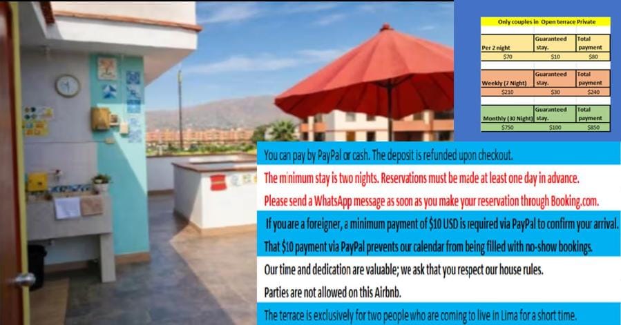 4th Youth Loft Private Open Terrace Close Beach Apartment in Chorrillos