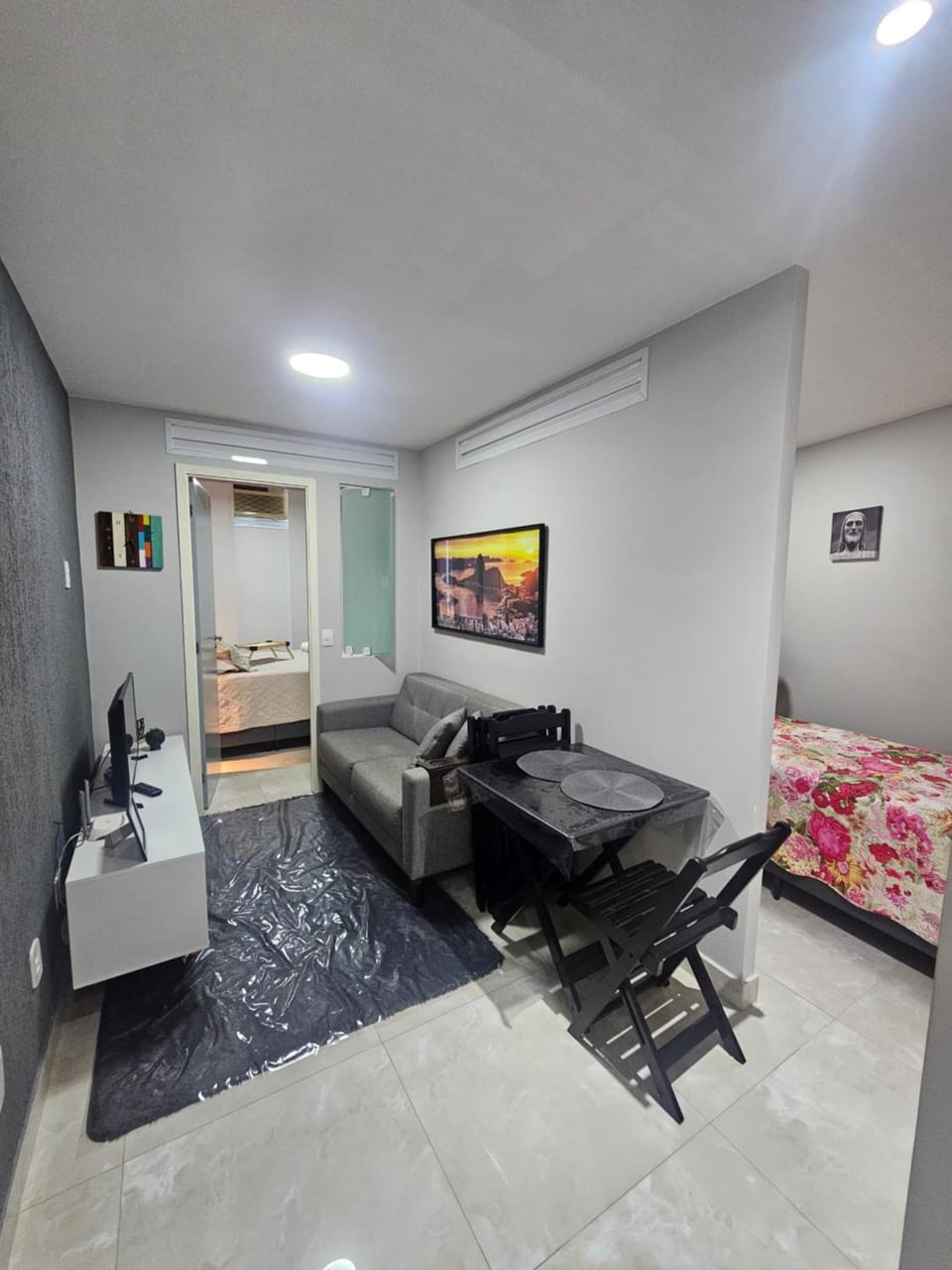 Bed, Living room, Bedroom
