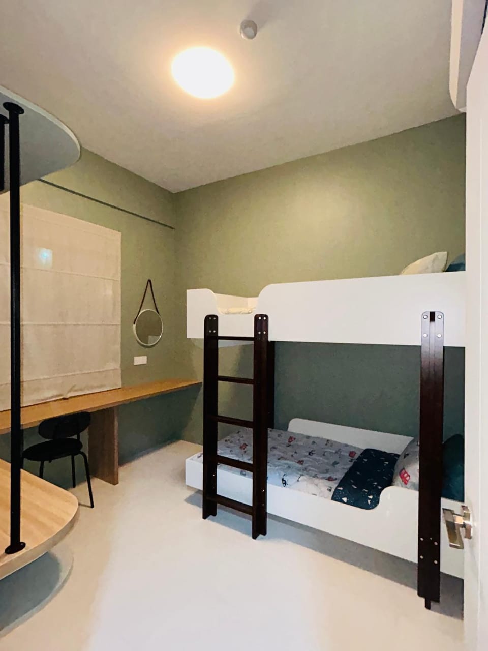 Photo of the whole room, bunk bed