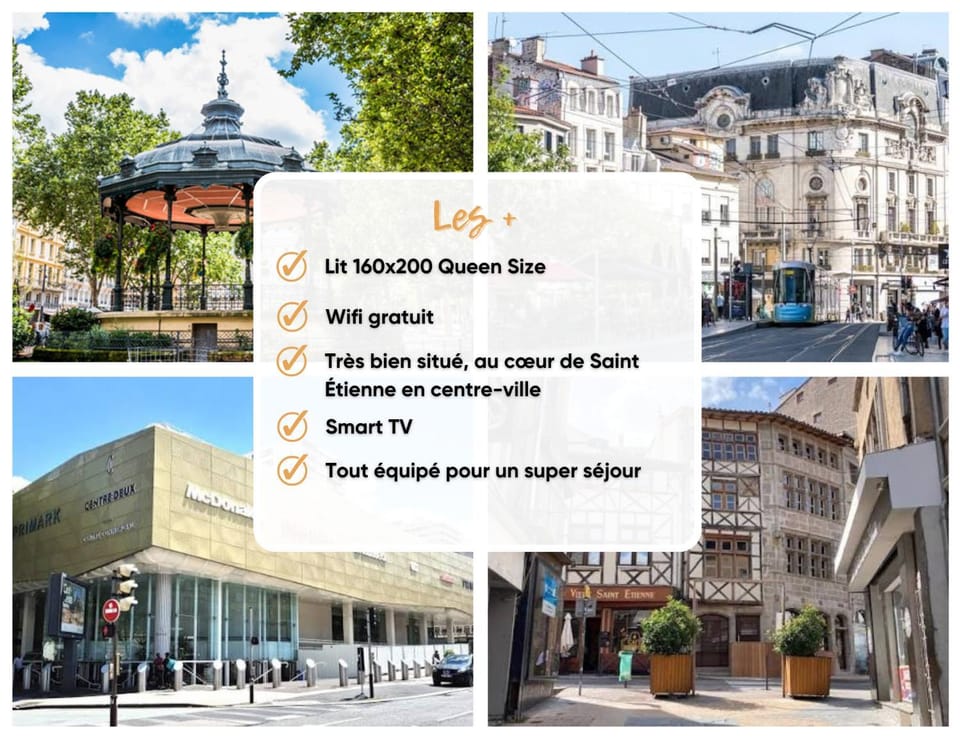 Studio Caucase - Centre-ville Saint Étienne proximité parking Apartment in Saint-Étienne