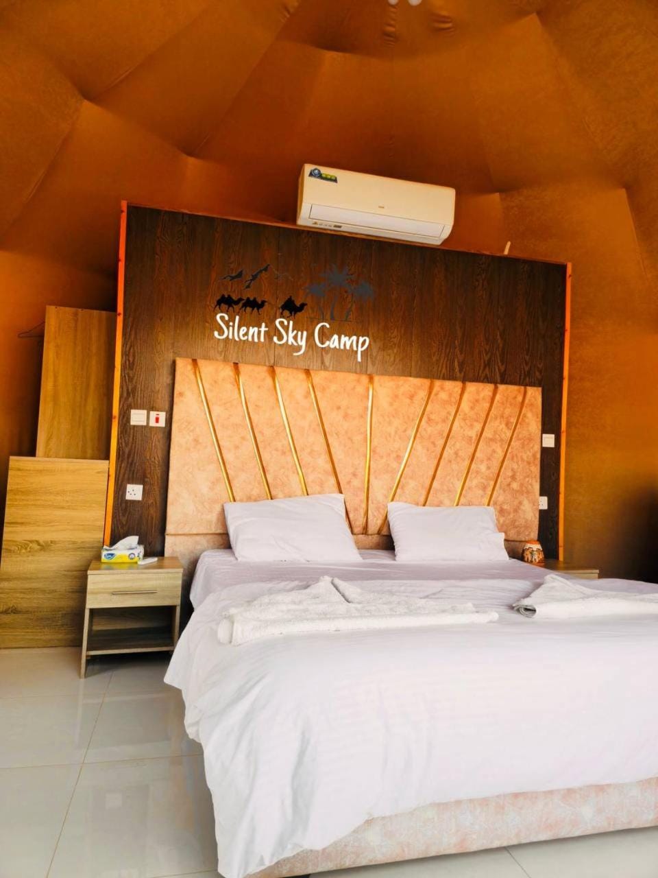 Bed, Bedroom, Text overlay, air conditioner