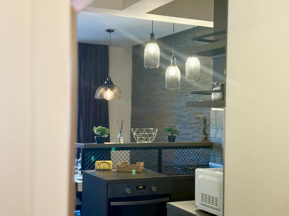 Kitchen or kitchenette, oven, stove