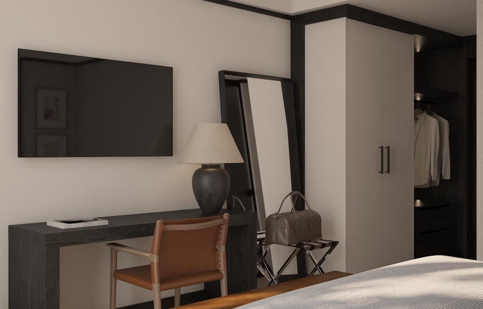 Bed, TV and multimedia, Bedroom