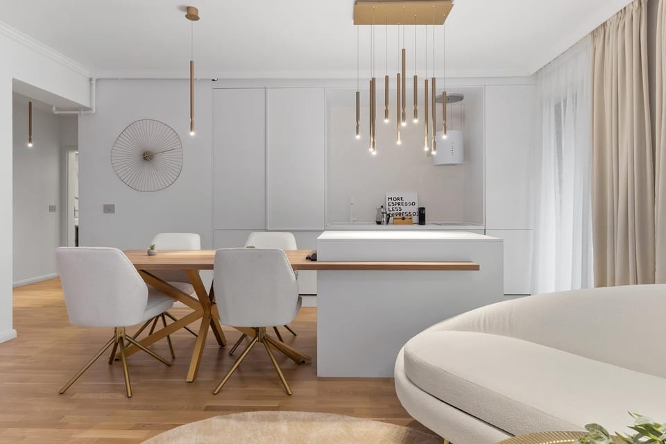 Bed, Kitchen or kitchenette, Living room, Photo of the whole room, Seating area, Dining area, Bedroom, hair dresser