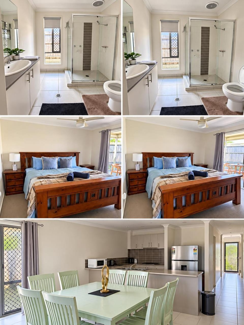 Bed, Kitchen or kitchenette, Dining area