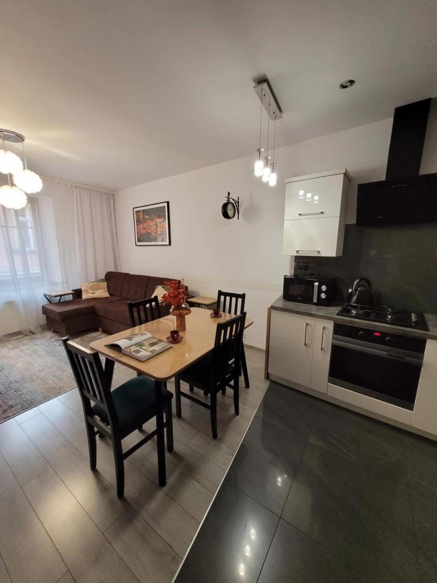 Kitchen or kitchenette, Living room, Seating area, Dining area, oven, toaster