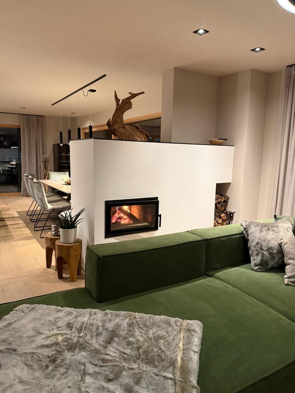 Living room, fireplace