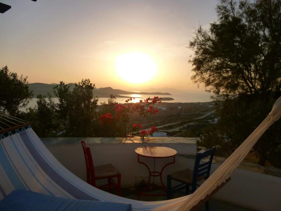 Patio, Sea view, Sunset