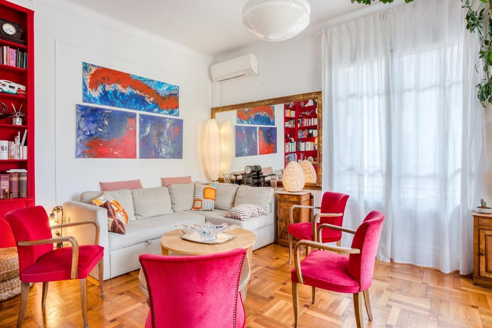 Living room, Seating area, Dining area, air conditioner