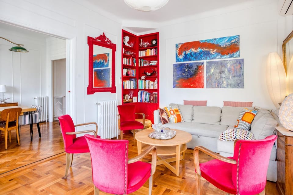 Library, Living room, Seating area, Dining area