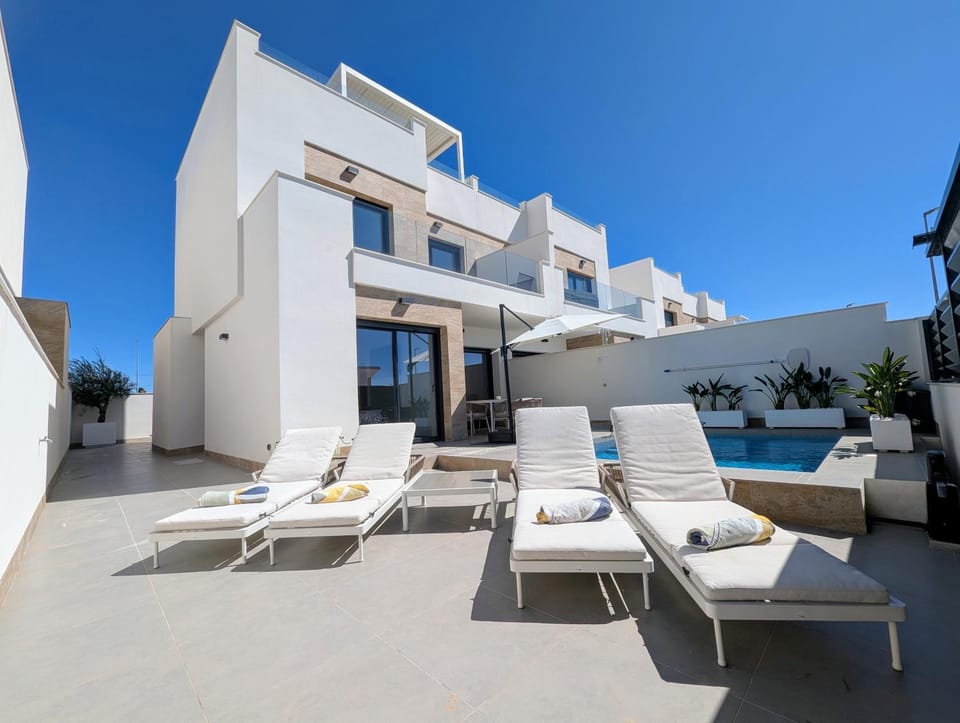 Property building, Living room, Swimming pool