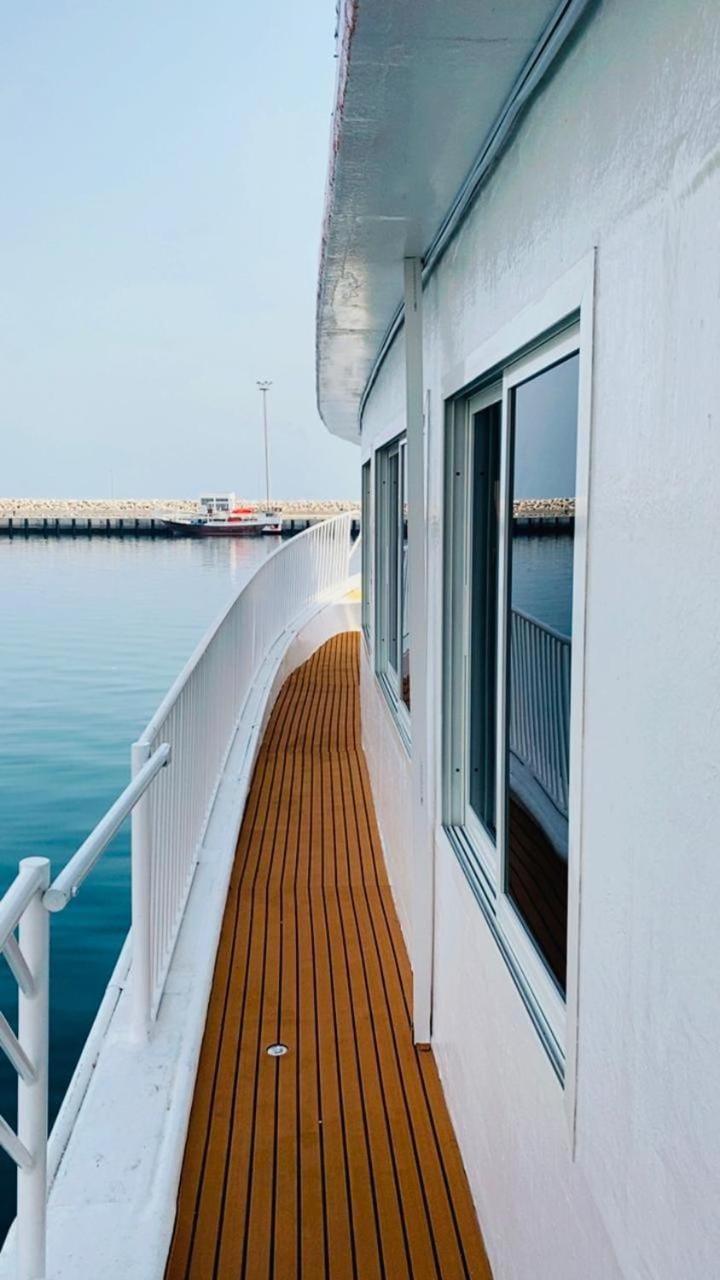 Musandam Starlight Dhow Cruise Docked boat in Ras al Khaimah