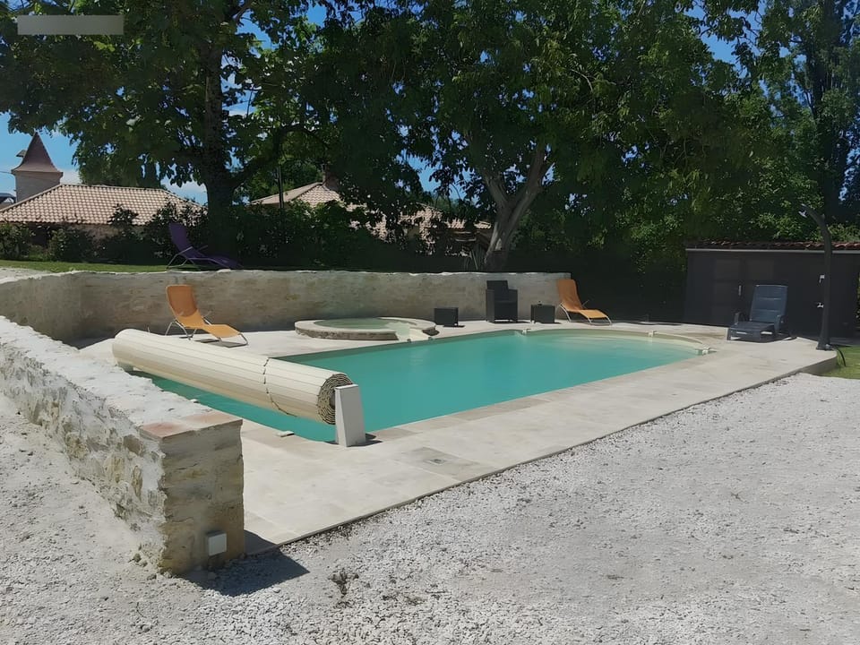 Property building, Living room, Swimming pool