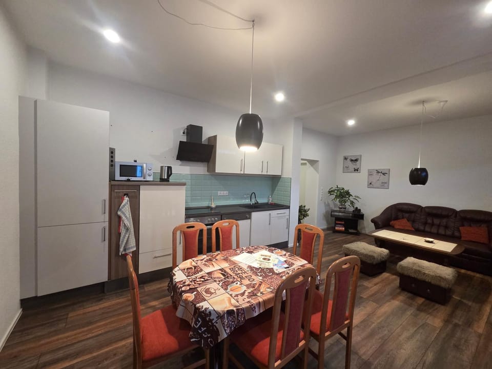 Kitchen or kitchenette, Living room, stove, kitchen