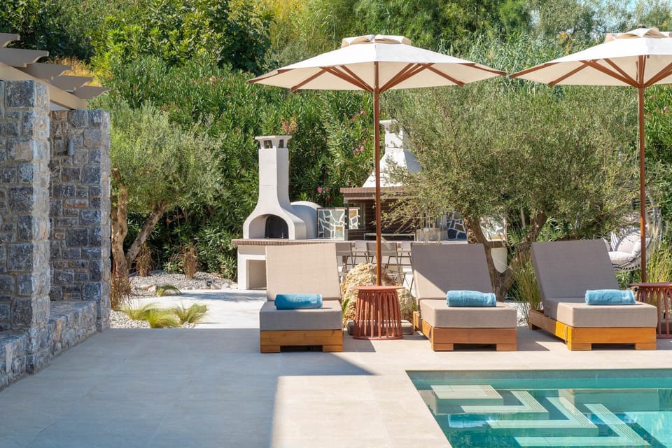 Natural landscape, Garden, Swimming pool