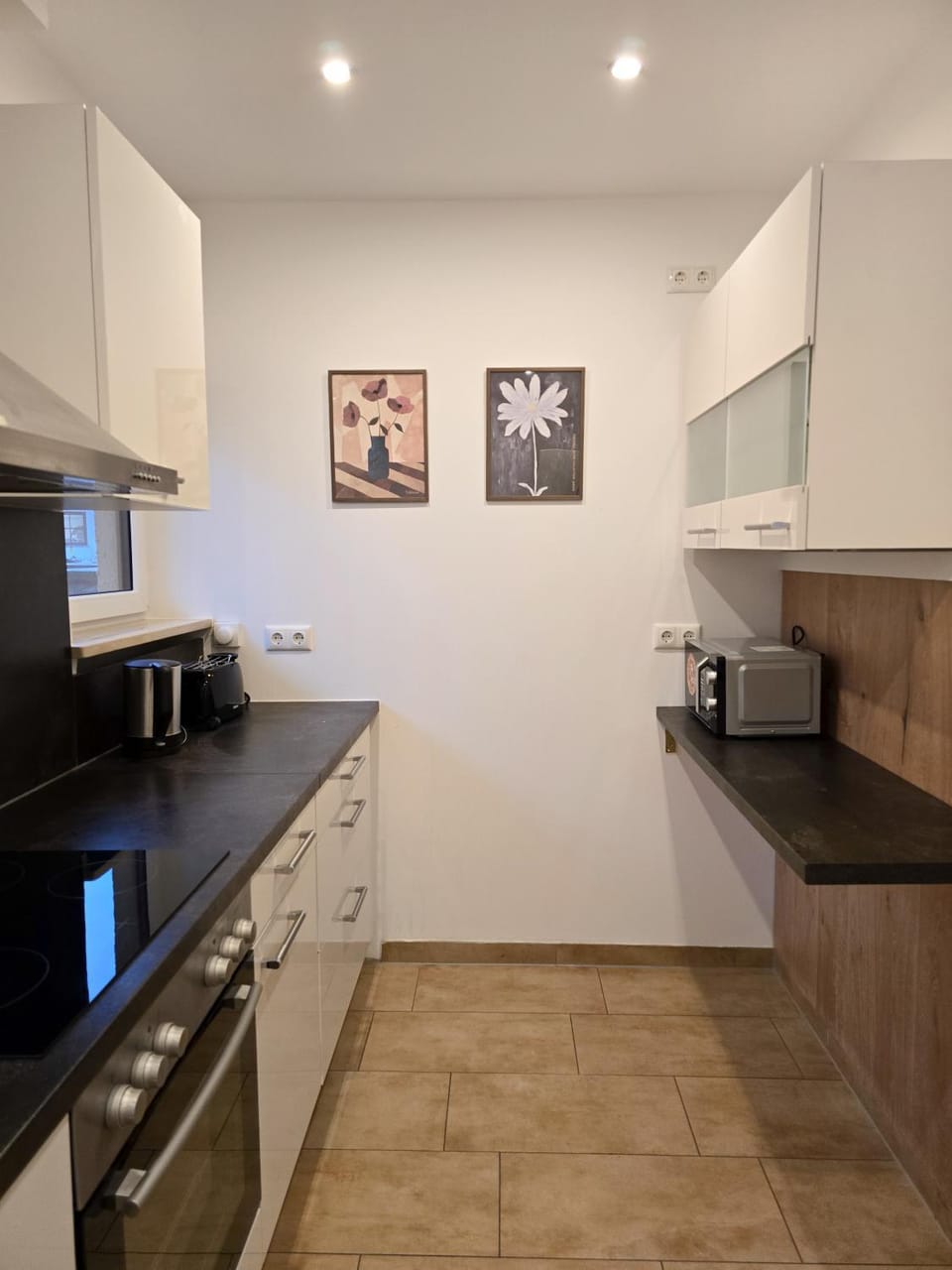 Kitchen or kitchenette, oven, stove, toaster