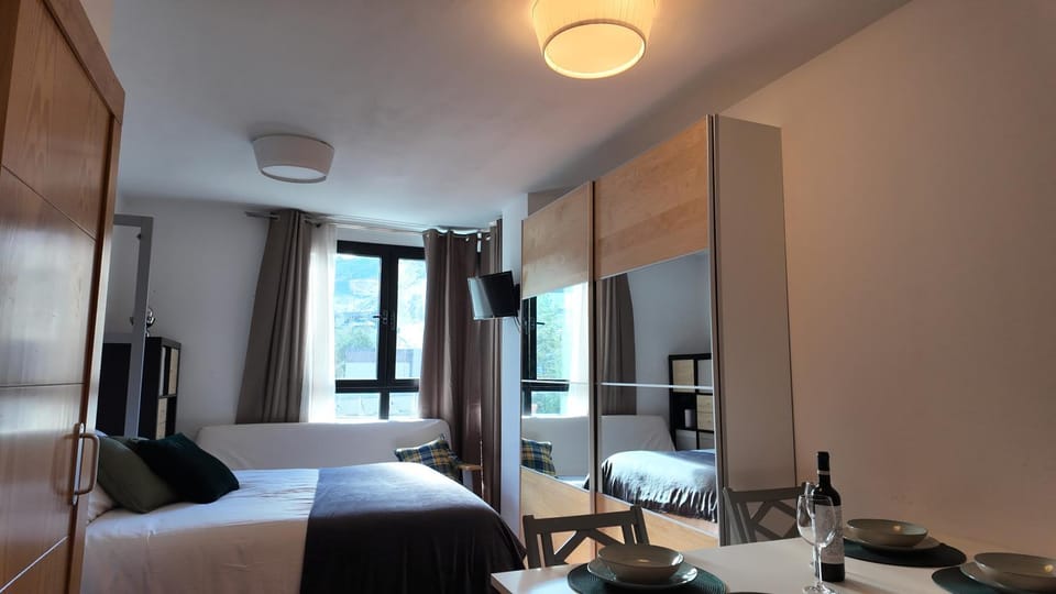 Bed, Kitchen or kitchenette, Living room, Photo of the whole room, Seating area, Dining area, Bedroom, wardrobe