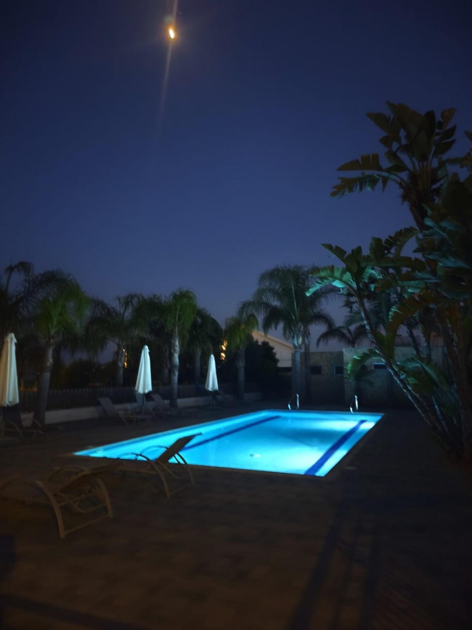 Night, Swimming pool, Swimming pool