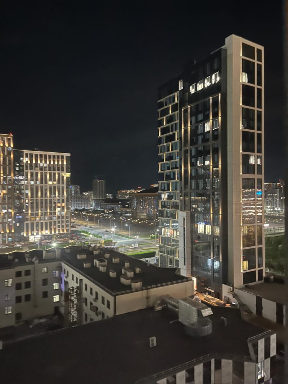 Property building, Night, City view