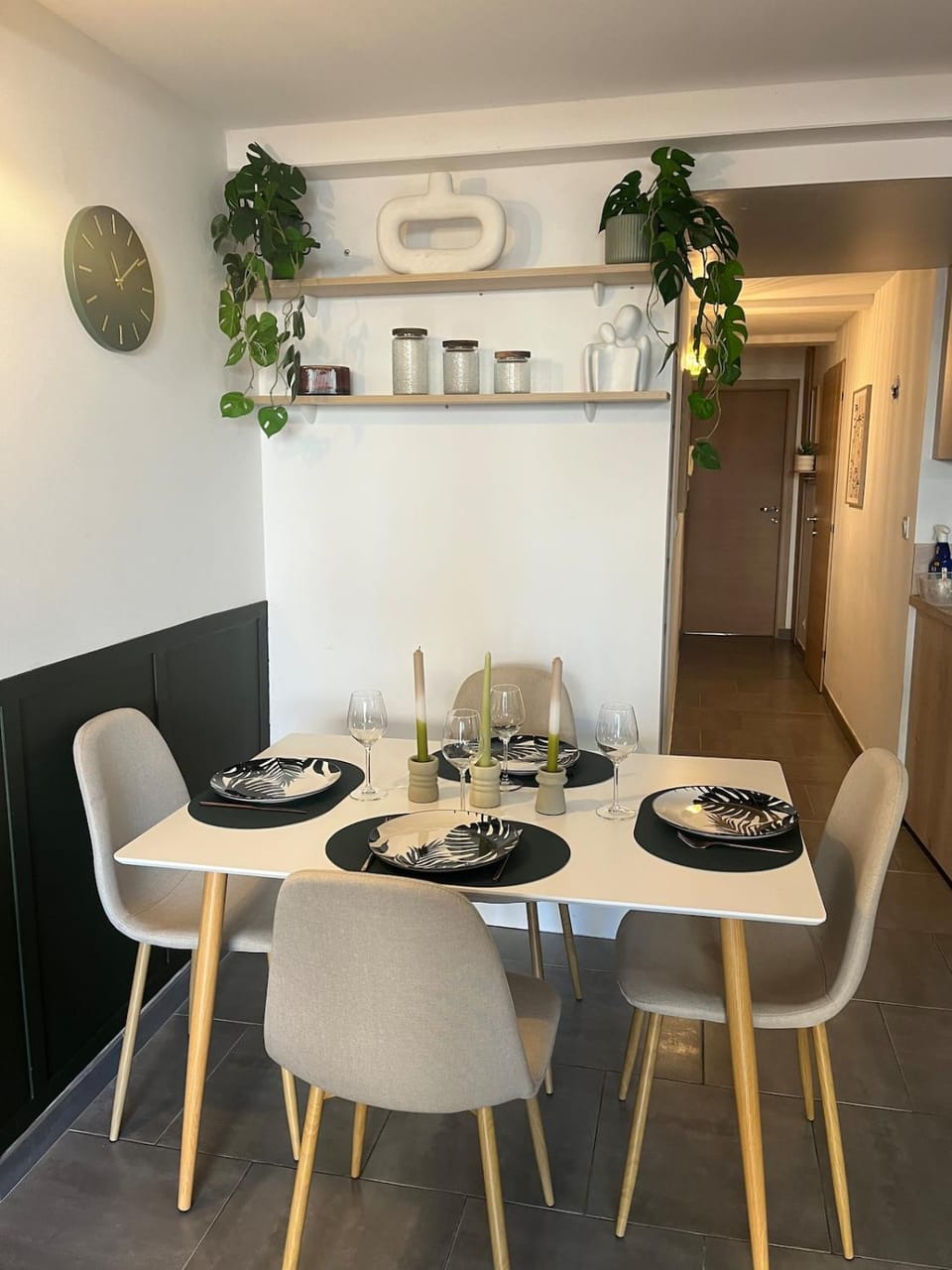 Dining area, air conditioner