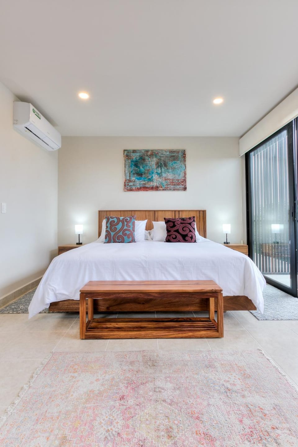 Bed, Bedroom, air conditioner