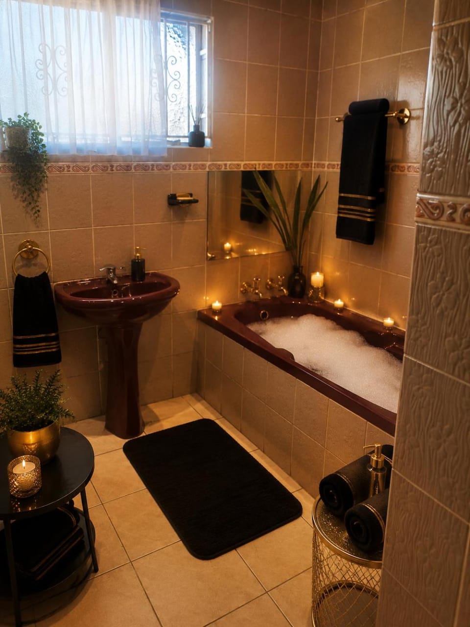 Hot Tub, Bathroom, Bath, towels