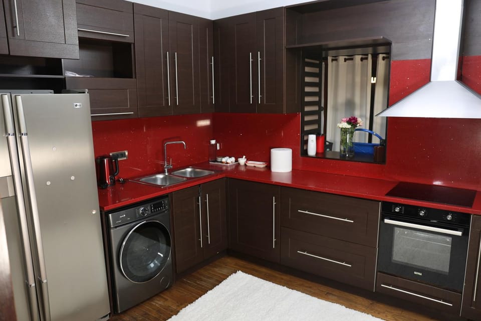 Kitchen or kitchenette, dishwasher, minibar, oven, pet friendly, stove, washing machine, dryer